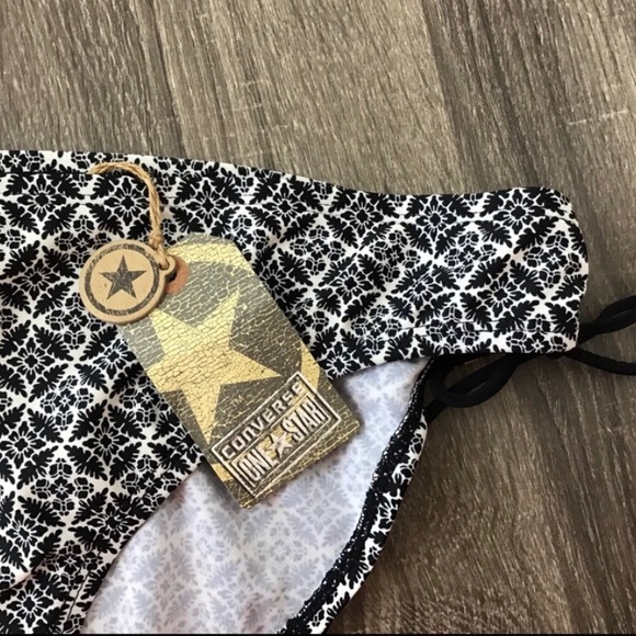 CONVERSE Swim Black Hipster Bikini Bottom - Picture 4 of 7